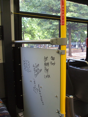 Bus poetry, left side